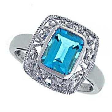 Prima Blue Topaz Ring