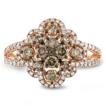 Prima Brown & White Diamond Ring