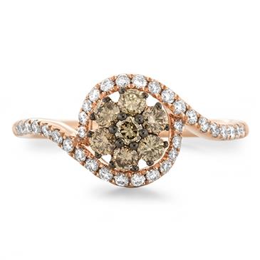 Prima Brown & White Diamond Ring