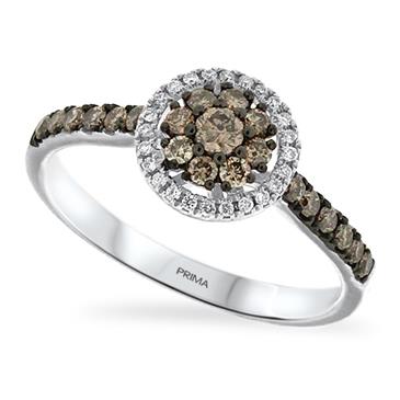 Prima Brown & White Diamond Ring