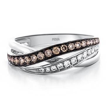 Prima Brown & White Diamond Ring