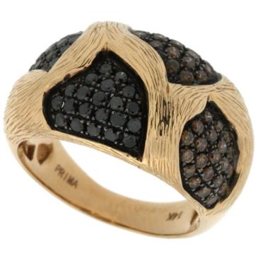 Prima Brown & Black Diamond Ring