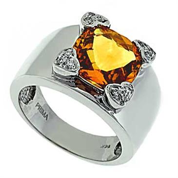 Prima Citrine And Diamond Ring