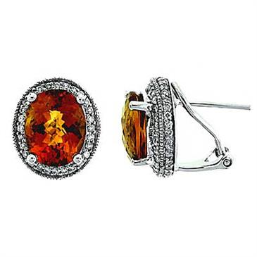 Prima Citrine & Diamond Earrings