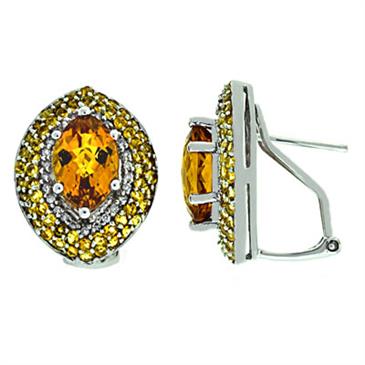 Prima Citrine & Diamond Earrings