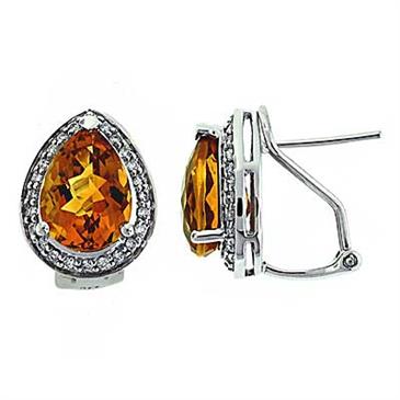 Prima Citrine & Diamond Earrings