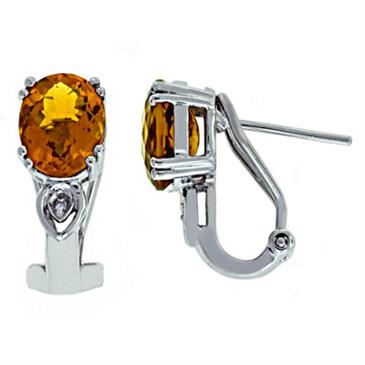 Prima Citrine & Diamond Earrings