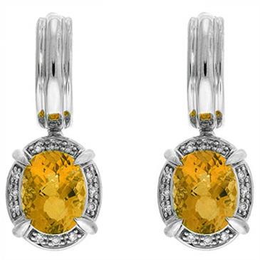 Prima Citrine & Diamond Earrings