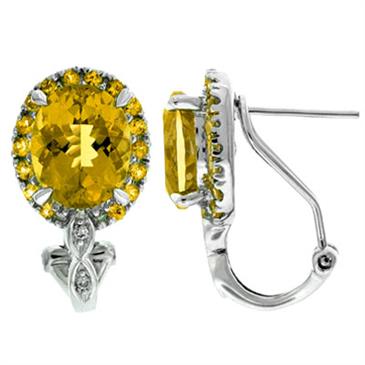 Prima Citrine & Diamond Earrings