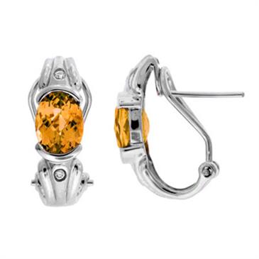 Prima Citrine & Diamond Earrings