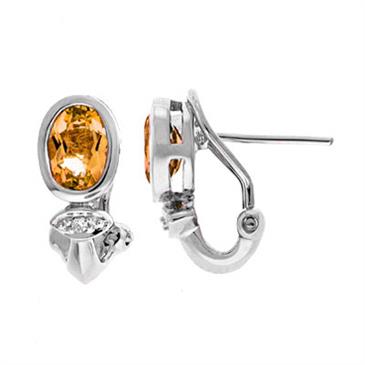 Prima Citrine & Diamond Earrings