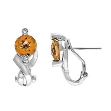 Prima Citrine & Diamond Earrings