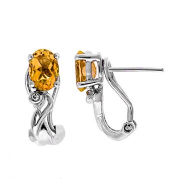 Prima Citrine & Diamond Earrings