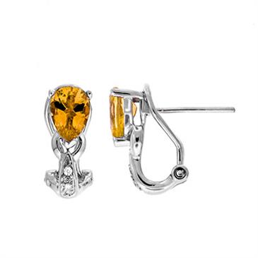 Prima Citrine & Diamond Earrings