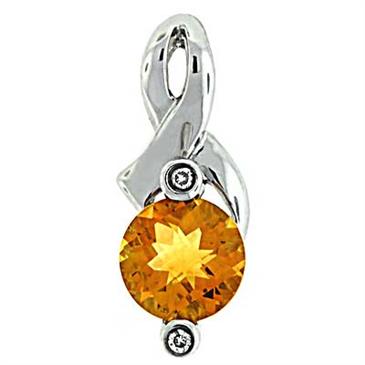 Prima Citrine & Diamond Pendant