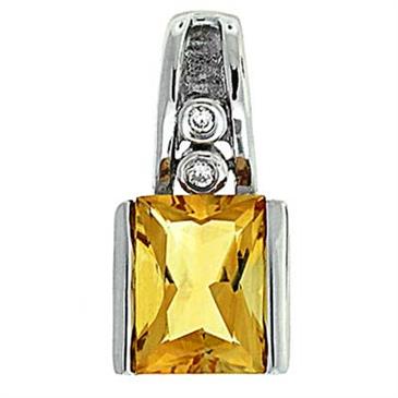 Prima Citrine & Diamond Pendant