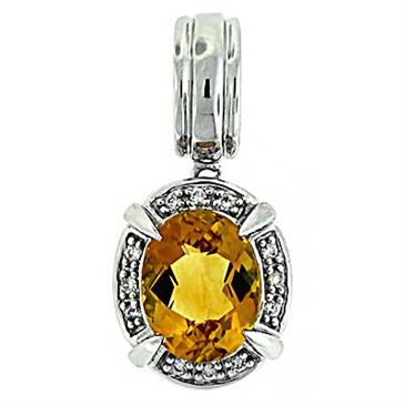 Prima Citrine & Diamond Pendant