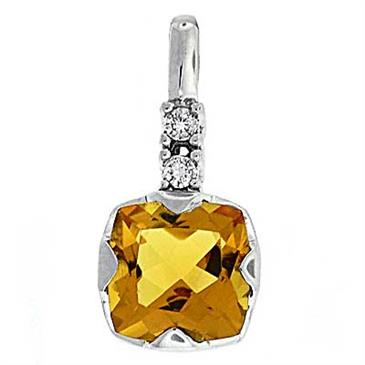 Prima Citrine & Diamond Pendant