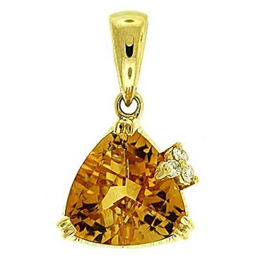 Prima Citrine & Diamond Pendant