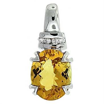 Prima Citrine & Diamond Pendant