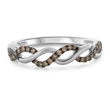 Prima Diamond & Brown Diamond Swirl Band