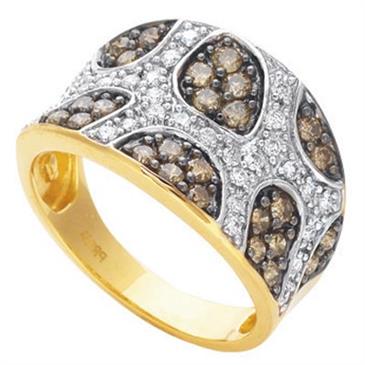 Prima Diamond & Brown Diamond Ring