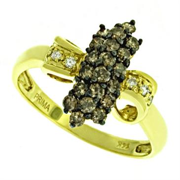 Prima Diamond & Brown Diamond Ring