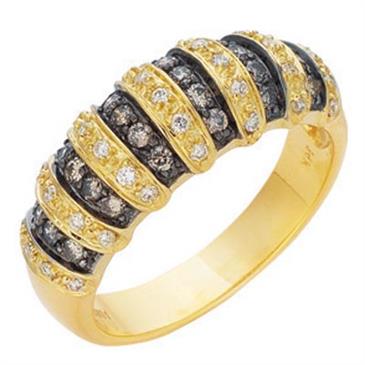 Prima Diamond & Brown Diamond Ring