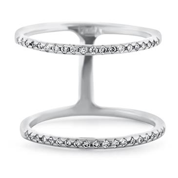 Prima Diamond 2 Row Wide Ring