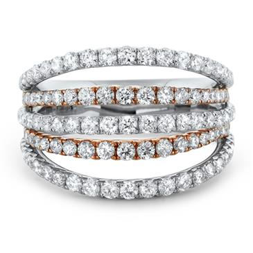 Prima Diamond 5 Row Ring