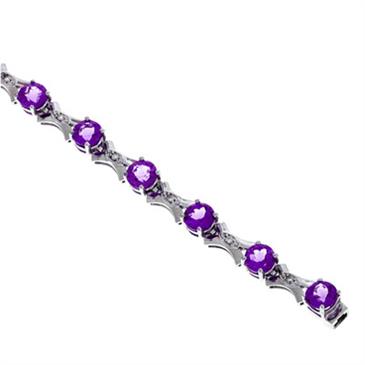 Prima Diamond And Amethyst Bracelet