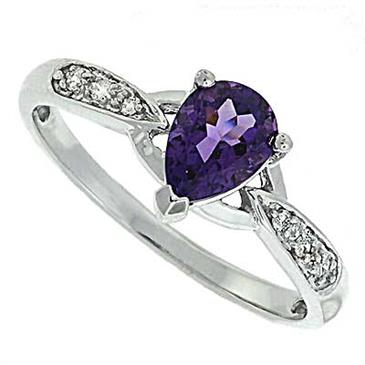 Prima Diamond And Amethyst Ring