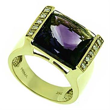 Prima Diamond And Amethyst Ring