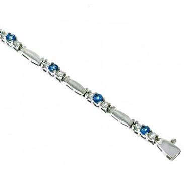 Prima Diamond And Aquamarine Bracelet