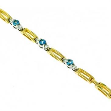 Prima Diamond And Aquamarine Bracelet