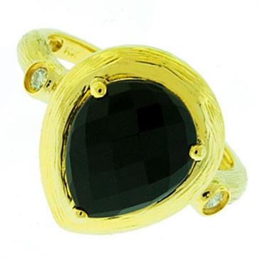 Prima Diamond And Black Onyx Ring