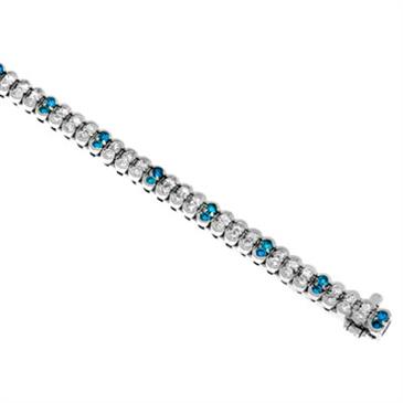 Prima Diamond And Blue Diamond Bracelet