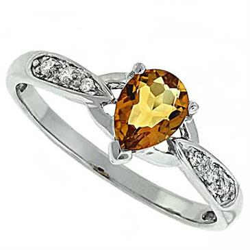 Prima Diamond And Citrine Ring