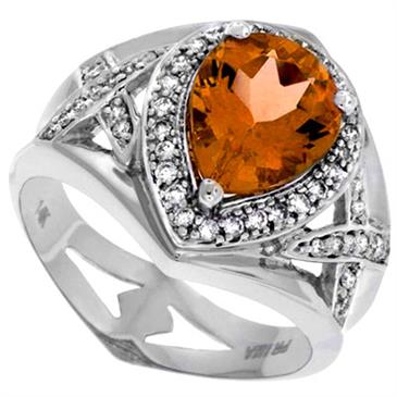 Prima Diamond And Citrine Ring