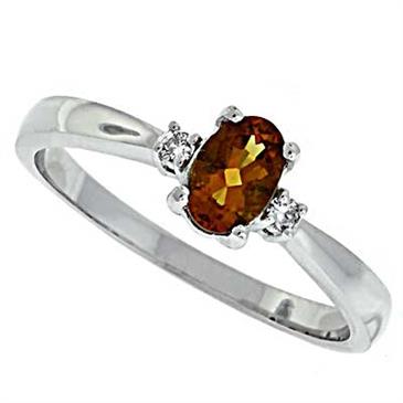 Prima Diamond And Citrine Ring