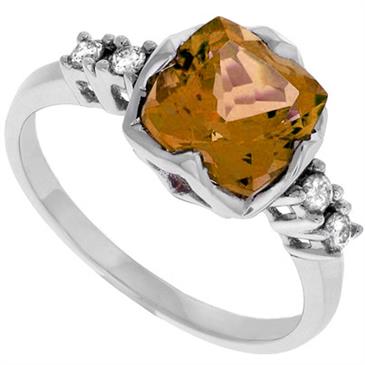 Prima Diamond And Citrine Ring