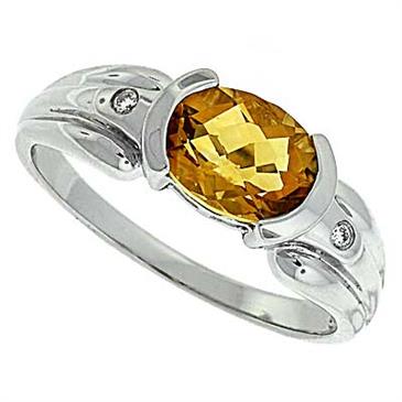 Prima Diamond And Citrine Ring