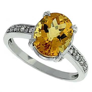 Prima Diamond And Citrine Ring