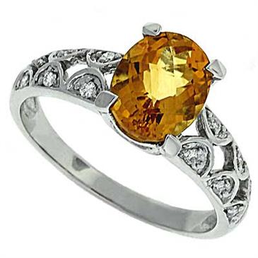 Prima Diamond And Citrine Ring