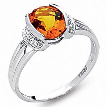 Prima Diamond And Citrine Ring