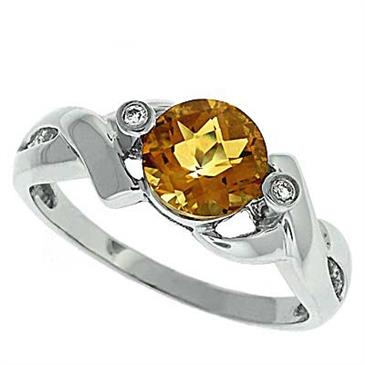 Prima Diamond And Citrine Ring