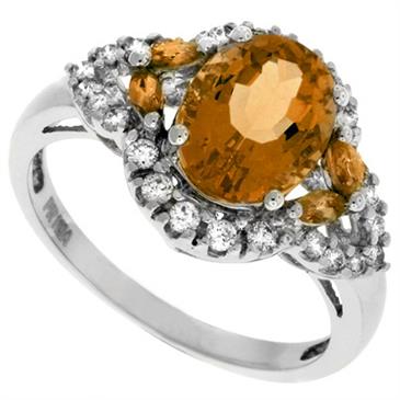 Prima Diamond And Citrine Ring