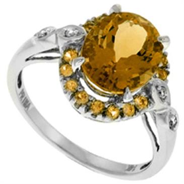 Prima Diamond And Citrine Ring