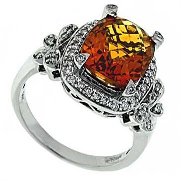 Prima Diamond And Citrine Ring