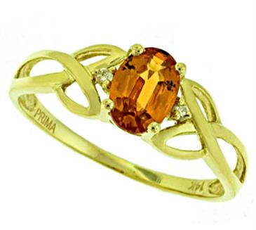 Prima Diamond And Citrine Ring